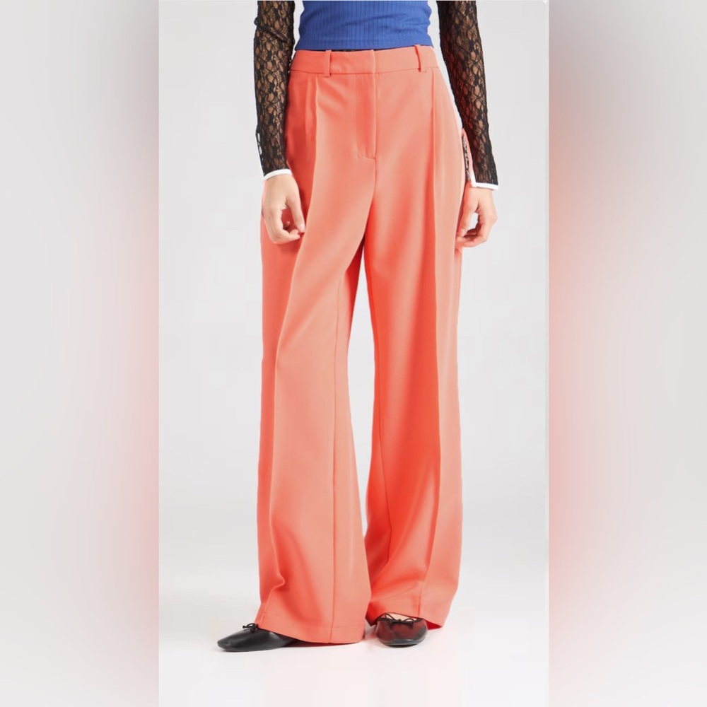 SOMETHINGNEW Wide leg Pleat-Front Pants